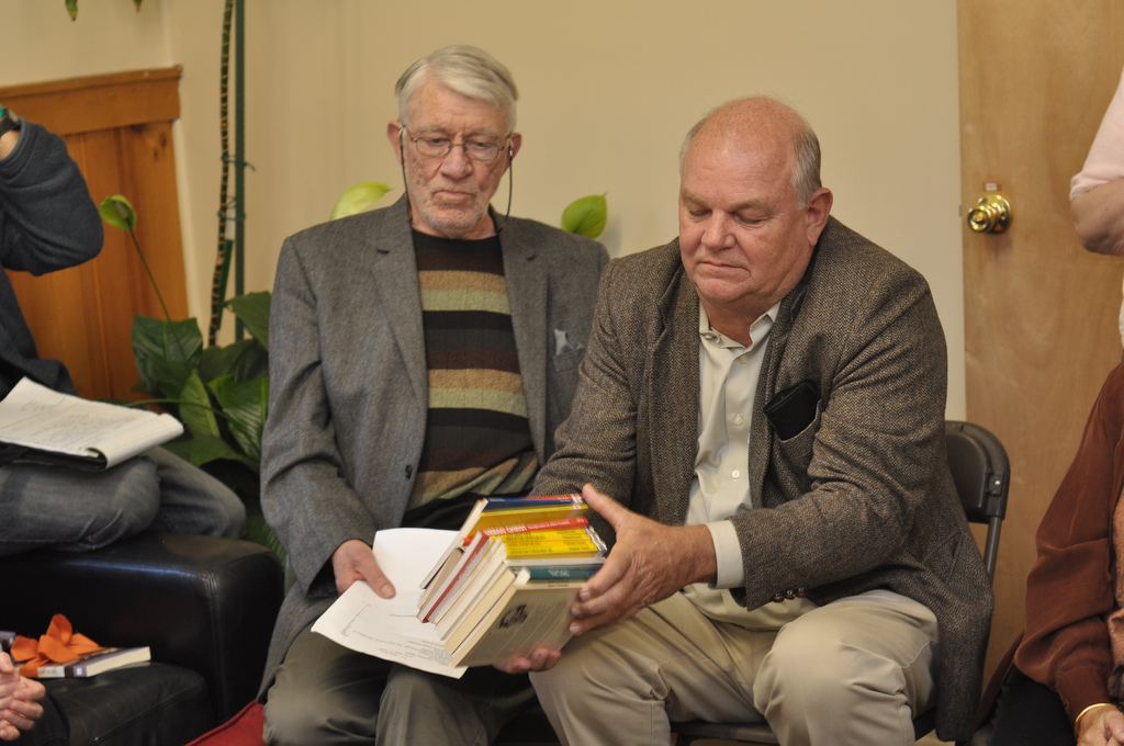 Norman Gottwald with a representative of the Urban Theological Unit