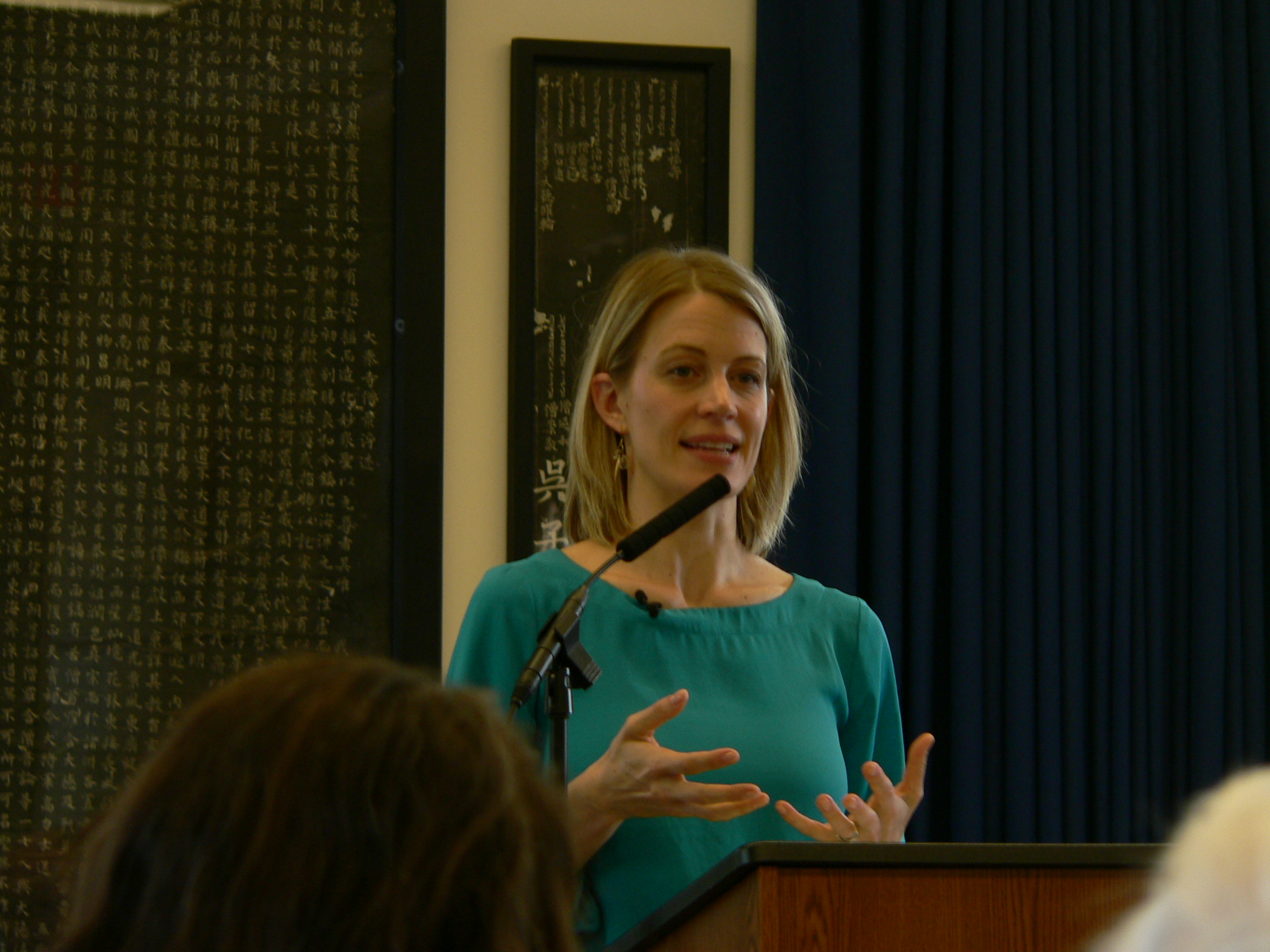 Christiana Peppard in lecture at Maryknoll in Ossining, New York, May 2014